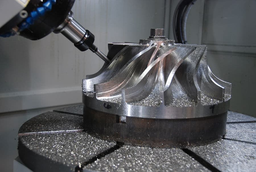 CNC machining of a precision component