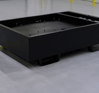 Generator housing and welded diesel fuel tank