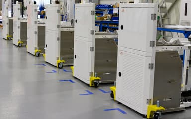 Welded equipment frame for a wafer-processing machine